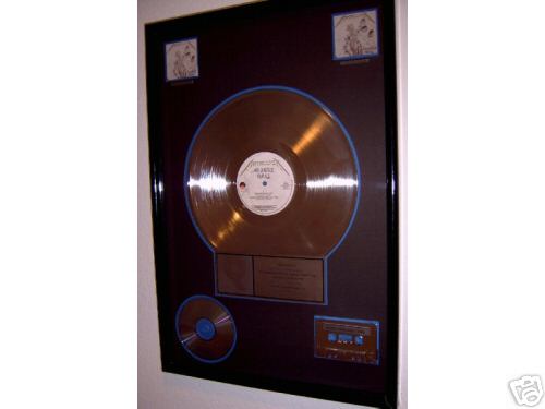 Metallica RIAA 2x Platinum Award - AND JUSTICE FOR ALL